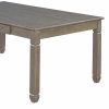 TREXM 6-Piece Retro 72'L Rectangular Dining Table Set with 4 Drawers, 4 Upholstered Chairs & 1 Bench for Dining Room (Grey)