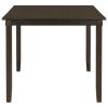 TREXM 6-Piece Kitchen Dining Table Set Wooden Rectangular Dining Table, 4 Fabric Chairs and Bench Family Furniture (Espresso)