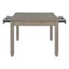 TREXM 6-Piece Retro 72'L Rectangular Dining Table Set with 4 Drawers, 4 Upholstered Chairs & 1 Bench for Dining Room (Grey)