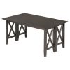 TREXM 6-Piece Family Dining Room Set Solid Wood Space Saving Foldable Table and 4 Chairs with Bench for Dining Room (Espresso)