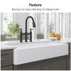 37 Inch Farmhouse Kitchen Sink, Apron Front Kitchen Sink Single Bowl White Fireclay Porcelain Ceramic Farm Kitchen Sinks 37"L x 19"W x 8"H