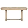 TREXM 6-Piece Rubber Wood Dining Table Set with Beautiful Wood Grain Pattern Tabletop Solid Wood Veneer and Soft Cushion (Natural Wood Wash)