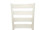 Gorgeous Classic Dining Room Furniture 7pc Dining Set Dining Table w Drawers 6x Side Chairs White Rubberwood Walnut Acacia Veneer Ladder Back Chair