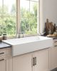 37 Inch Farmhouse Kitchen Sink, Apron Front Kitchen Sink Single Bowl White Fireclay Porcelain Ceramic Farm Kitchen Sinks 37"L x 19"W x 8"H
