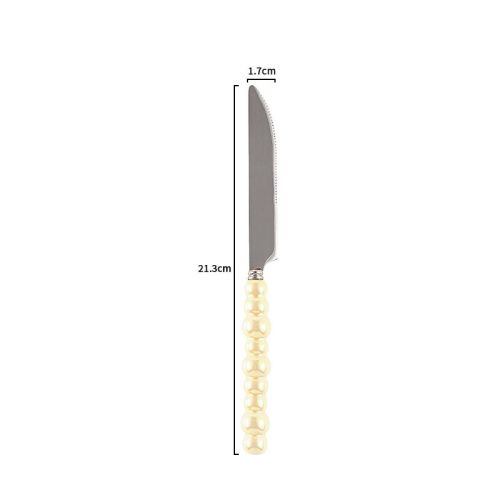 Ceramic Pearl Handle Knife Fork And Spoon Household Eating Soup Spoon Western Foodsteak Knife And Fork
