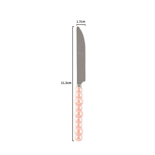 Ceramic Pearl Handle Knife Fork And Spoon Household Eating Soup Spoon Western Foodsteak Knife And Fork